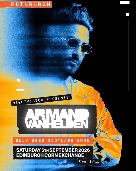 Affiche officielle de Nightvision presents Armand Van Helden // Edinburgh (Edinburgh Corn Exchange, Edinburgh, Royaume-Uni, 5 septembre 2026)