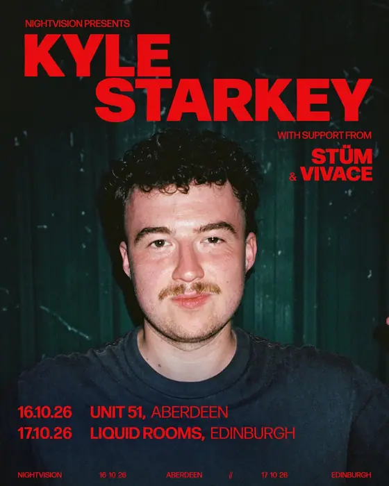 Affiche officielle de Nightvision Presents Kyle Starkey, STÜM & Vivace // Aberdeen (Unit 51, Aberdeen, Royaume-Uni, 16 octobre 2026)