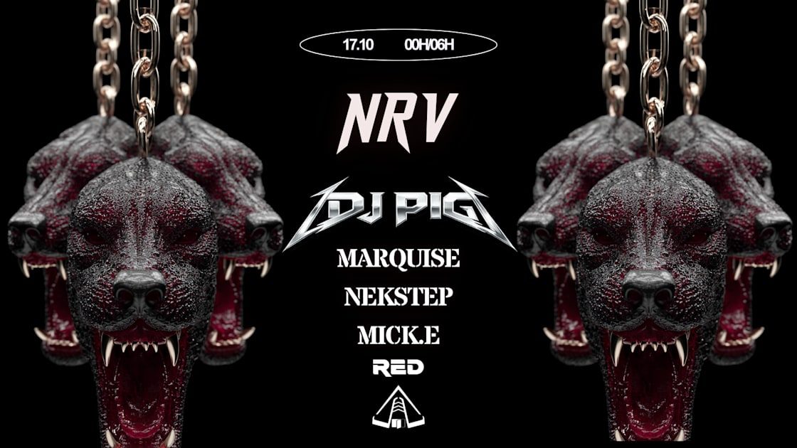 Affiche officielle de NRV au RED Club (RED Club - club boîte de nuit Tours, Rochecorbon, France, 17 octobre 2026)