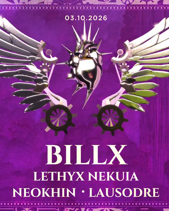 Affiche officielle de Obscene : Billx - Neokhin - Lethyx Nekuia - Lausordre (RED Club - club boîte de nuit Tours, Rochecorbon, France, 3 octobre 2026)