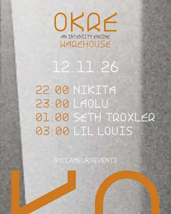 Official poster for Okre (Metz Congrès Robert Schuman, Metz, France, 12 November 2026)