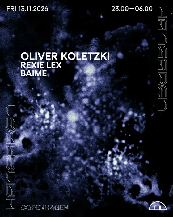 Affiche officielle de Oliver Koletzki au Hangaren (Hangaren, Copenhagen, Danemark, 13 novembre 2026)