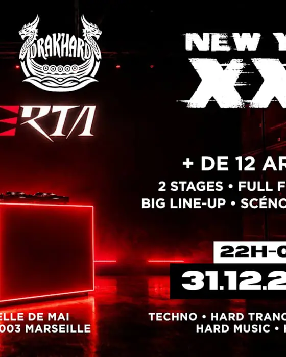 Affiche officielle de Omerta x Cabaret Aléatoire : New Year XXL (Friche la Belle de Mai, Marseille, France, 31 décembre 2026)