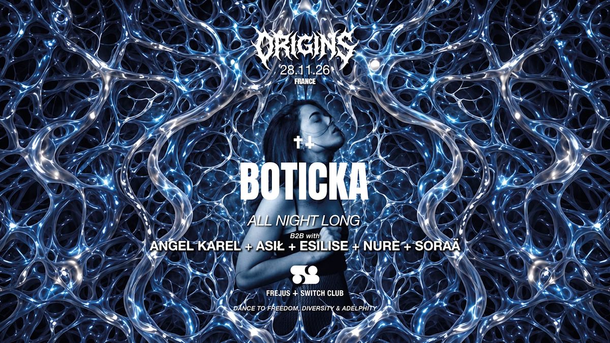 Photo de Origins Invite Boticka All Night Long (Switch Club, Roquebrune-sur-Argens, France, 28 novembre 2026)