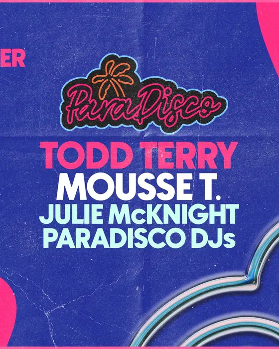 Affiche officielle de Paradisco presents Todd Terry, Mousse T. (Depot, Cardiff, Royaume-Uni, 21 novembre 2026)