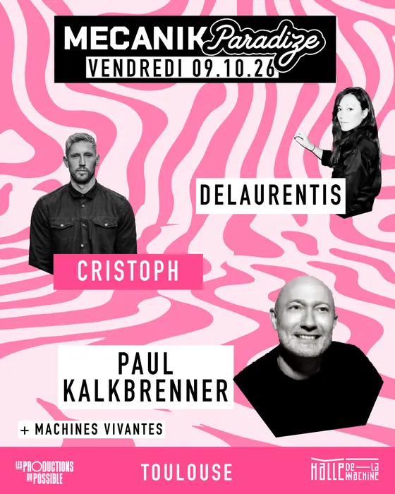 Affiche officielle de Paul Kalkbrenner + Machines Vivantes (La Halle de la Machine, Toulouse, France, 9 octobre 2026)