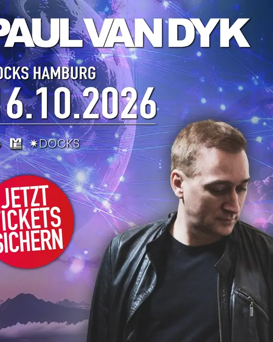 Affiche officielle de Paul van Dyk au Docks (Docks, Hamburg, Allemagne, 16 octobre 2026)