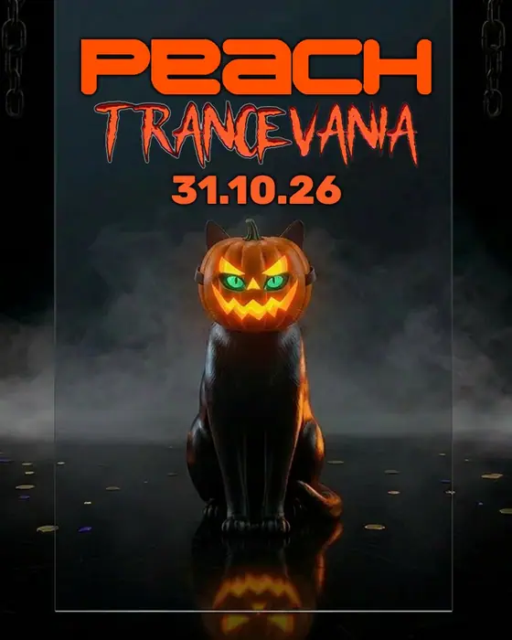 Affiche officielle de Peach Goes Hard meets Trancevania - Halloween (Egg, London, Royaume-Uni, 31 octobre 2026)