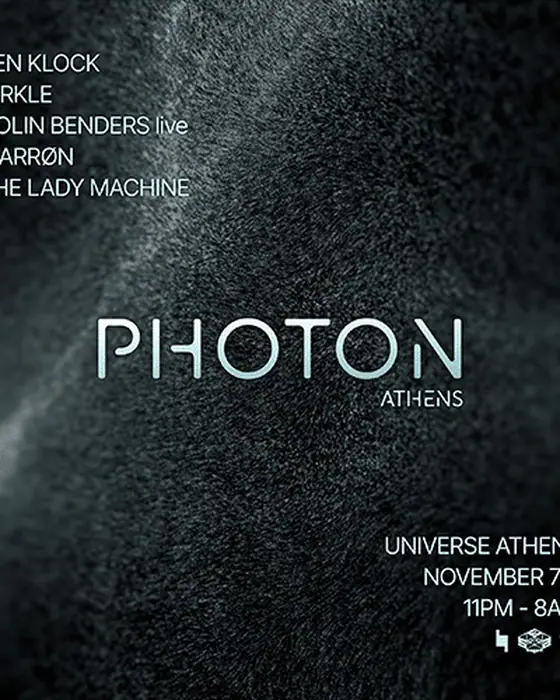 Affiche officielle de Photon · Ben Klock à Universe Athens (Universe Athens, Athens, Grèce, 7 novembre 2026)