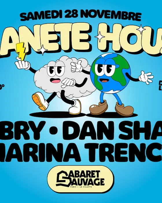 Photo of Planète House : Dan Shake, Marina Trench, Aubry (Cabaret Sauvage, Paris, France, 28 November 2026)