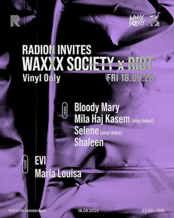 Photo de RADION x WAXXX Society & RIOT (RADION, Amsterdam, Pays-Bas, 18 septembre 2026)