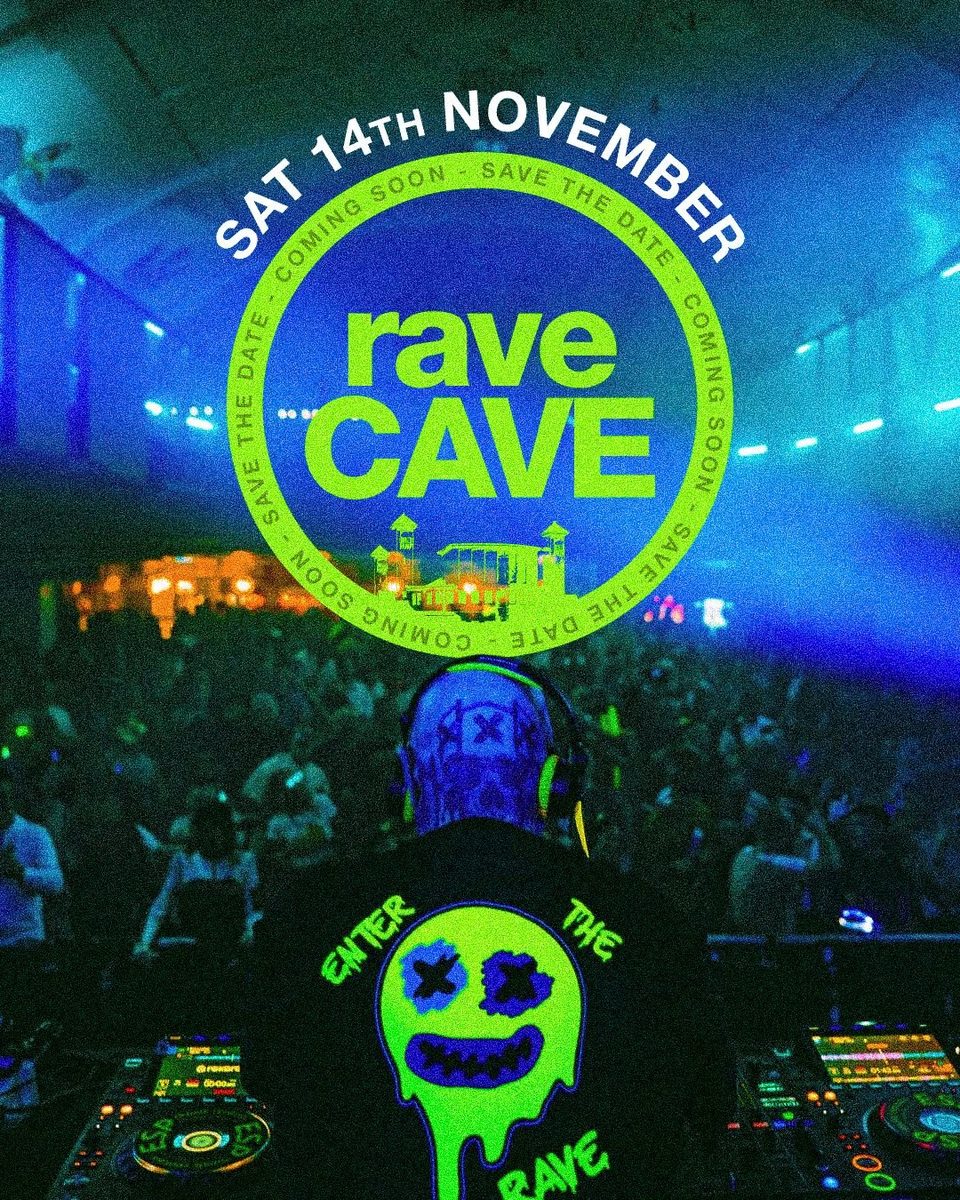 Affiche officielle de raveCAVE - Enter The Rave (The Ayr Pavilion, Ayr, Royaume-Uni, 14 novembre 2026)