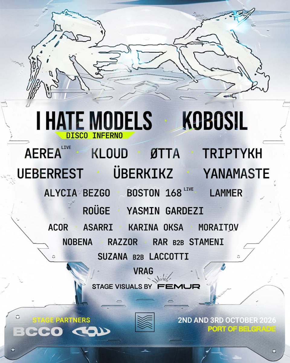 Affiche officielle de REACT Festival (New Hangar, Port of Belgrade, Belgrade, Serbie, 2 octobre 2026)