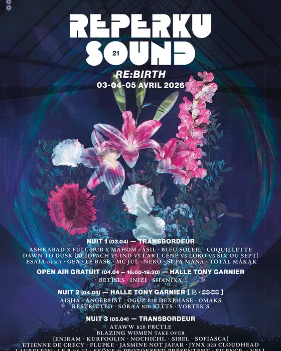 Affiche officielle de Reperkusound (Le Transbordeur / Halle Tony Garnier, Lyon, France, 26 mars 2027)