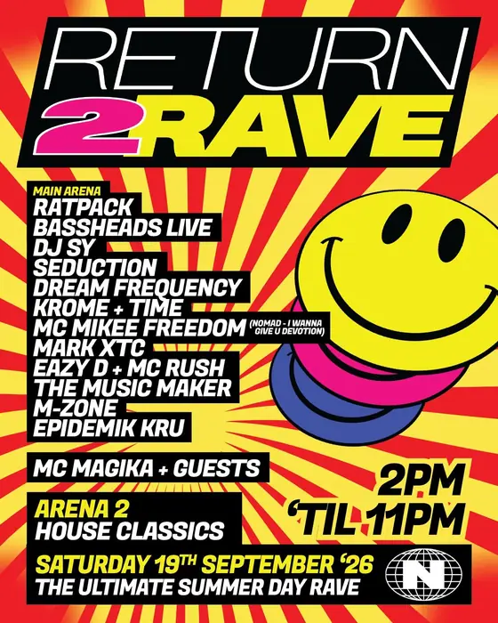 Affiche officielle de Return 2 Rave (Network Sheffield 14 16 Matilda Street S14qd, Sheffield, Royaume-Uni, 19 septembre 2026)