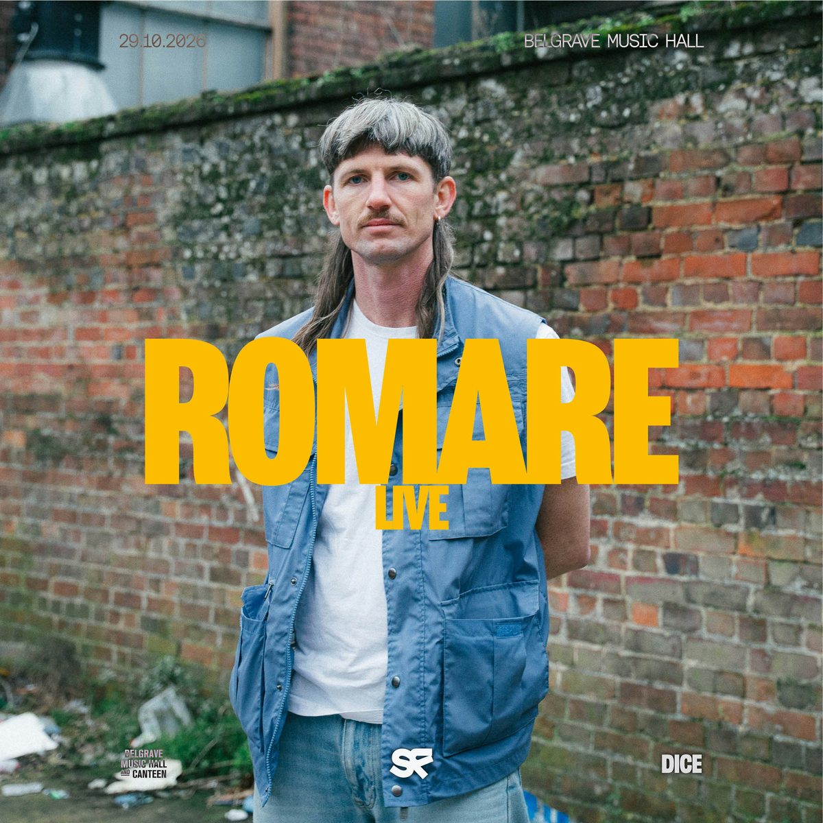 Official poster for Romare at Belgrave Music Hall (Belgrave Music Hall & Canteen, Leeds, UK, 29 October 2026)