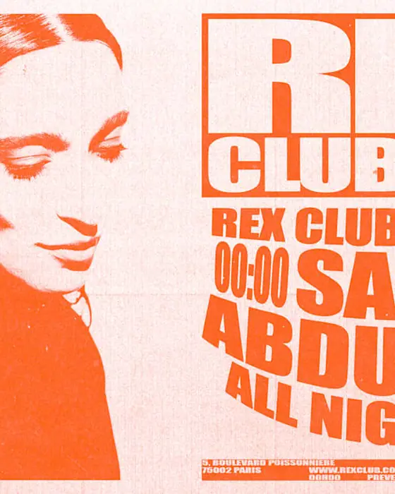 Affiche officielle de Sama' Abdulhadi au Rex Club (Rex Club, Paris, France, 23 octobre 2026)