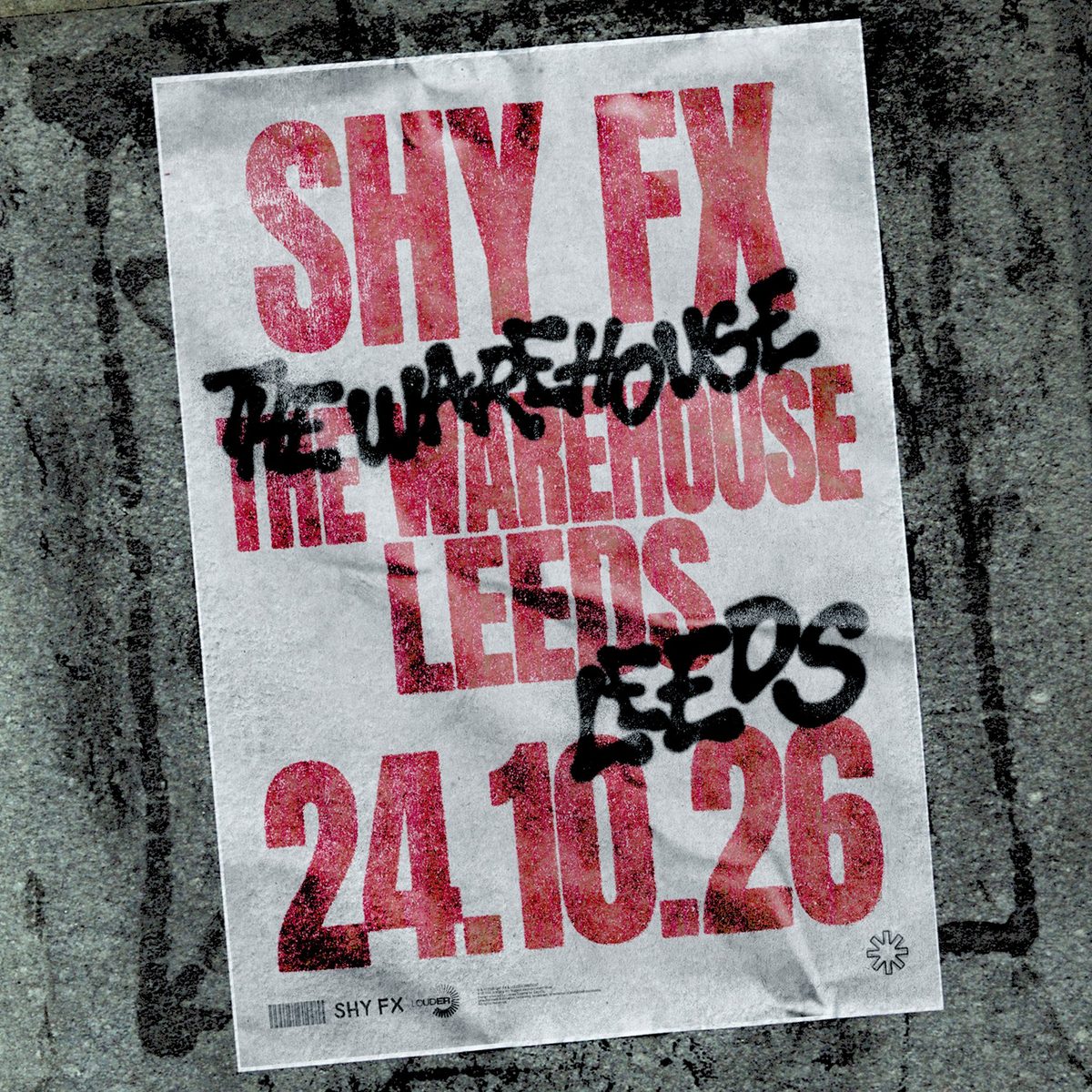 Affiche officielle de Shy FX (The Warehouse Leeds, Leeds, Royaume-Uni, 24 octobre 2026)