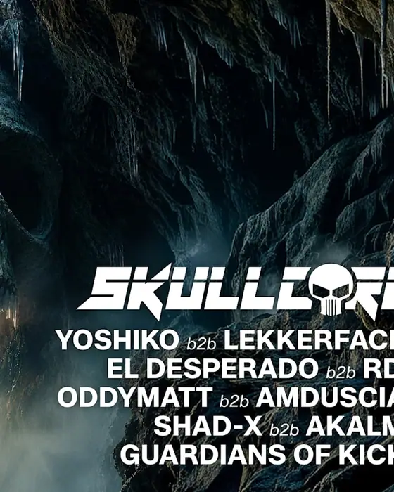 Affiche officielle de Skullcore // Yoshiko B2b Lekkerfaces - El Desperado B2b Rdø (Hangar DS, Bordeaux, France, 10 octobre 2026)