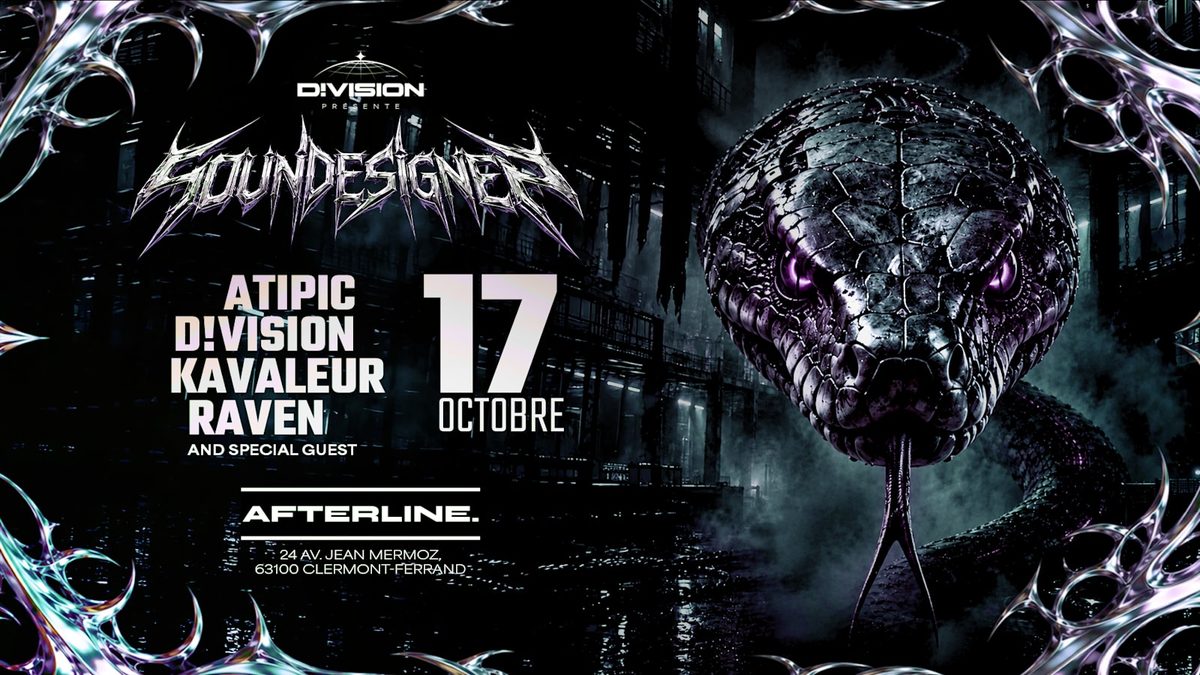 Affiche officielle de Soundesigner By D!Vision (AFTERLINE, Clermont-Ferrand, France, 17 octobre 2026)