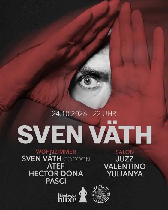Official poster for Sven Väth à Frieda's Büxe (Frieda's Büxe, Zurich, Switzerland, 24 October 2026)