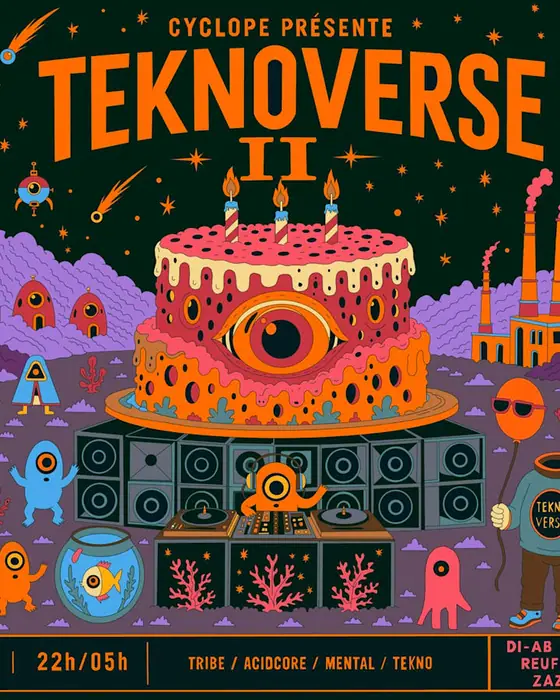 Affiche officielle de Teknoverse 2 (6MIC, Aix-en-Provence, France, 2 octobre 2026)