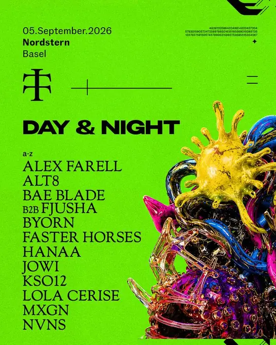 Affiche officielle de Teletech x DAY|RAVE (Nordstern, Basel, Suisse, 5 septembre 2026)