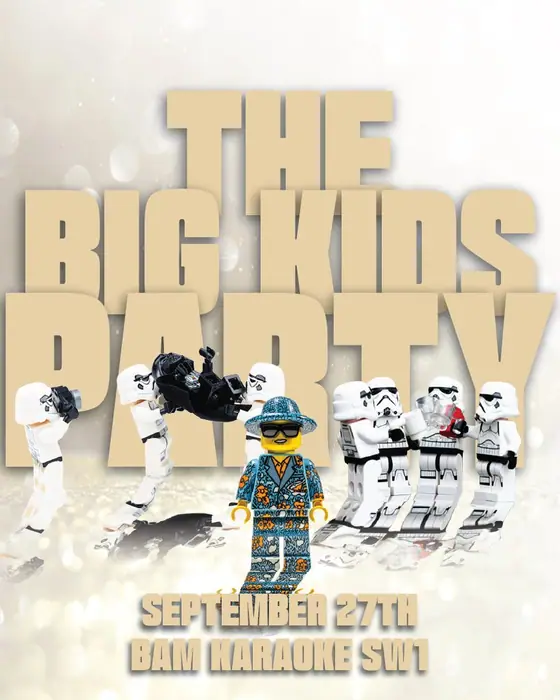 Affiche officielle de The Big Kids Party (BAM, London, Royaume-Uni, 27 septembre 2026)