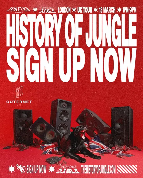 Affiche officielle de The History of Jungle (HERE At Outernet, London, Royaume-Uni, 13 mars 2027)