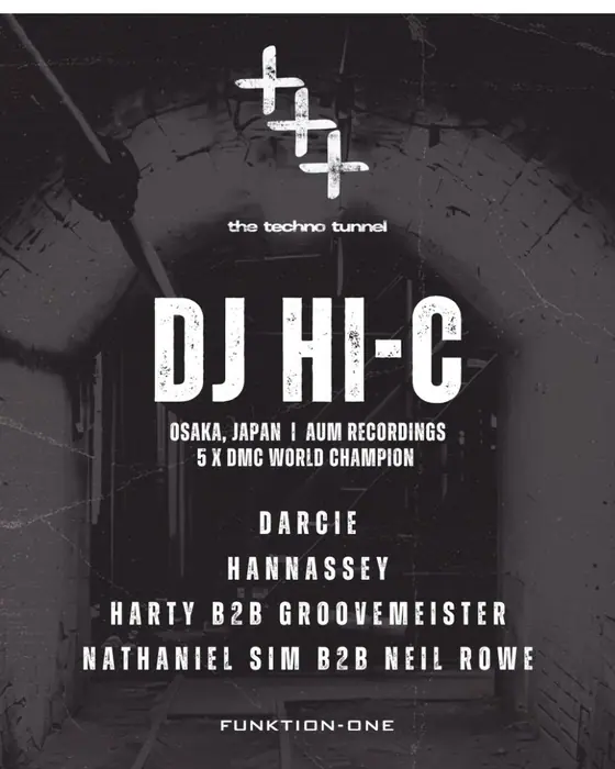 Photo de The Techno Tunnel | DJ HI-C (Japan) | 09.10.26 (Move, Exeter, Royaume-Uni, 9 octobre 2026)