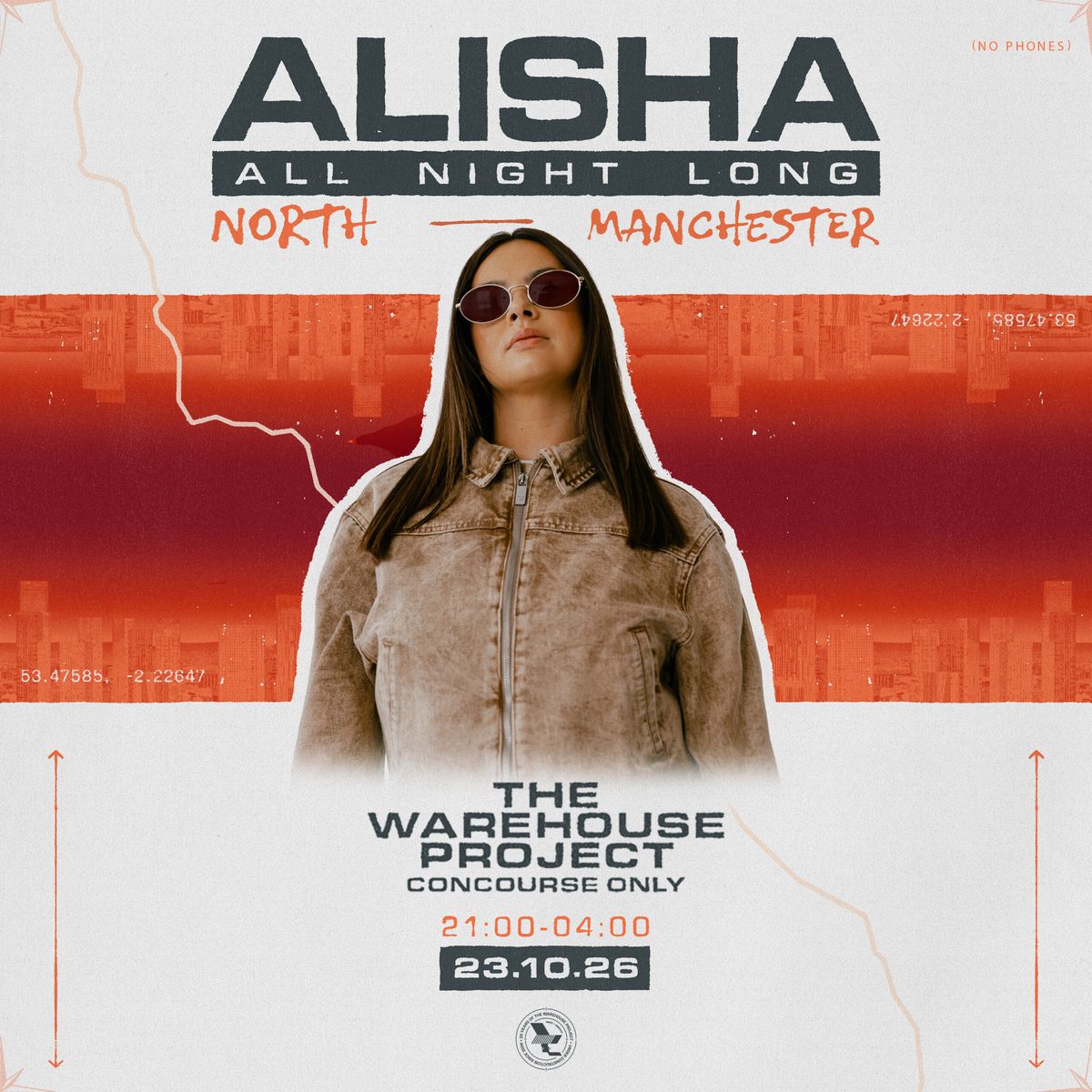 Affiche officielle de The Warehouse Project: Alisha (Depot Mayfield, Manchester, Royaume-Uni, 23 octobre 2026)