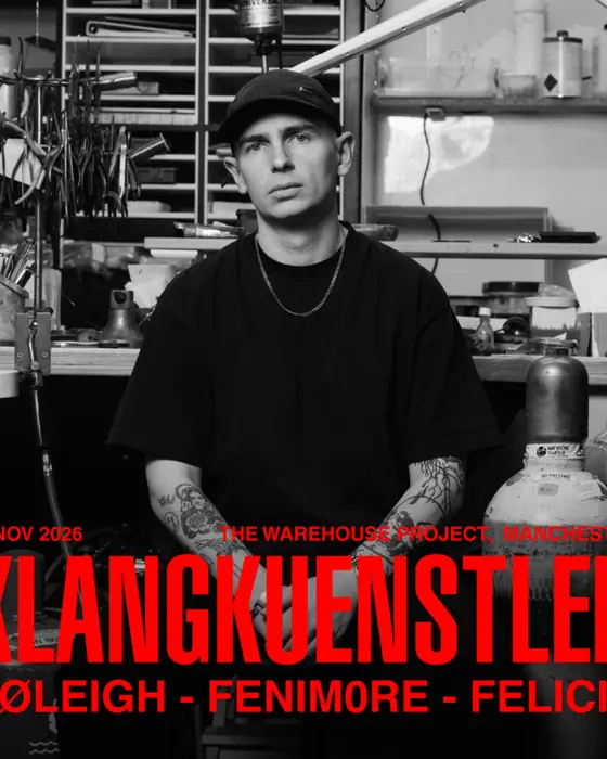 Affiche officielle de The Warehouse Project: Klangkuenstler (Depot Mayfield, Manchester, Royaume-Uni, 14 novembre 2026)