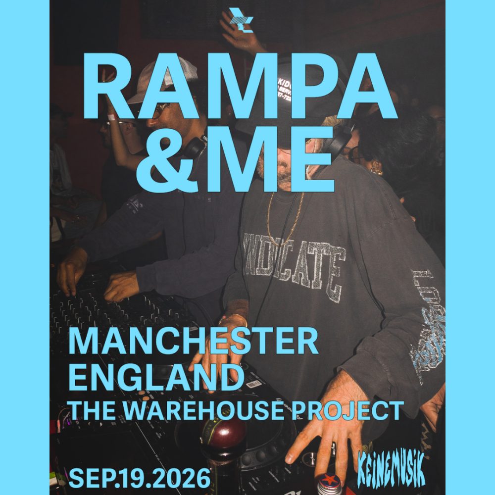 Affiche officielle de The Warehouse Project: Rampa + &ME (Depot Mayfield, Manchester, Royaume-Uni, 19 septembre 2026)