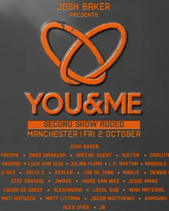 Affiche officielle de The Warehouse Project: You&Me – Friday (Depot Mayfield, Manchester, Royaume-Uni, 2 octobre 2026)