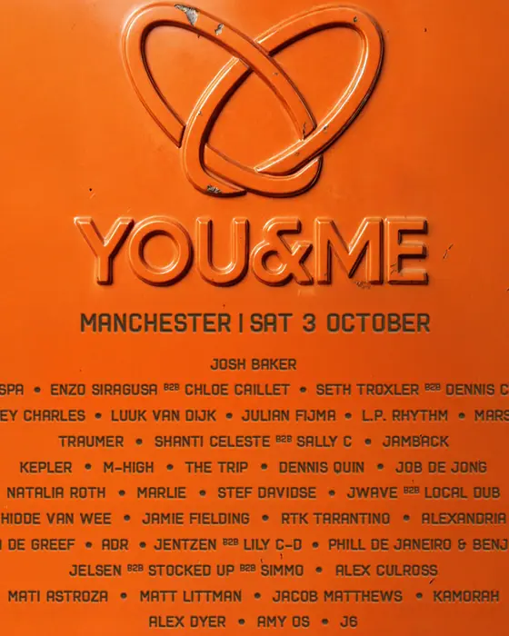 Affiche officielle de The Warehouse Project: You&Me – Saturday (Depot Mayfield, Manchester, Royaume-Uni, 3 octobre 2026)