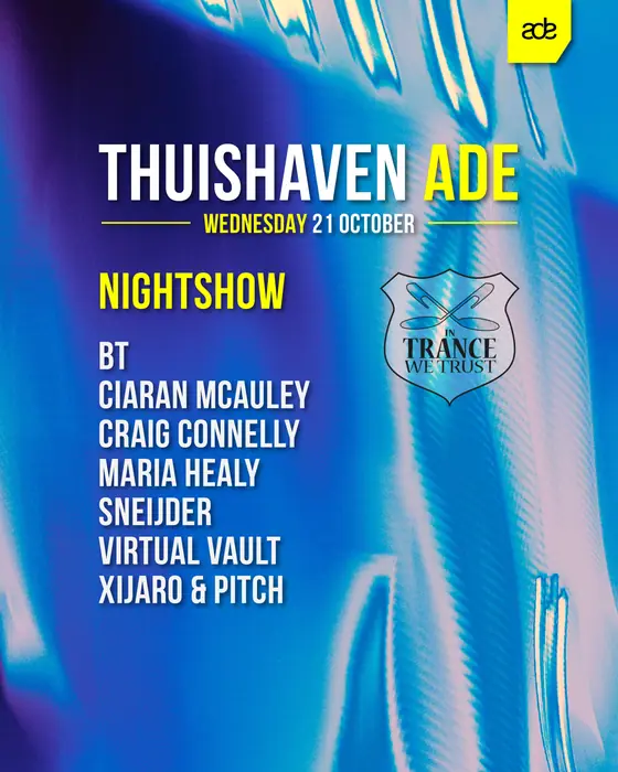 Affiche officielle de Thuishaven ADE: In Trance We Trust (Thuishaven, Amsterdam, Pays-Bas, 21 octobre 2026)