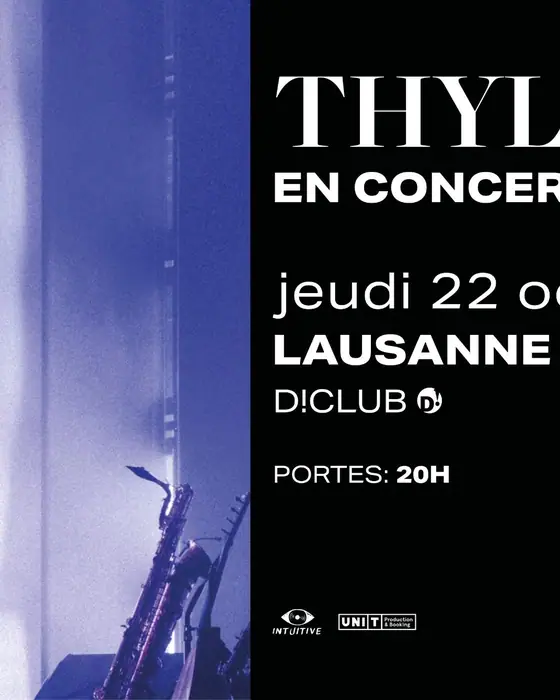 Affiche officielle de Thylacine en concert (D! Club, Lausanne, Suisse, 22 octobre 2026)