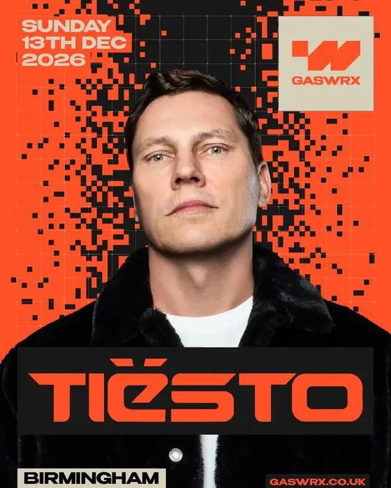 Affiche officielle de TIESTO at GASWRX Birmingham (GASWRX, Birmingham, Royaume-Uni, 13 décembre 2026)