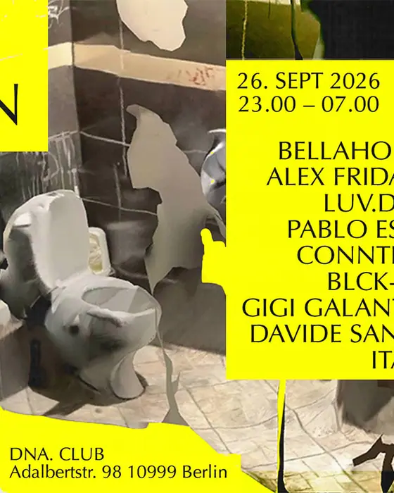 Affiche officielle de Toilet Session Second Anniversary: Blck Swan Invites (DNA. CLUB, Berlin, Allemagne, 26 septembre 2026)