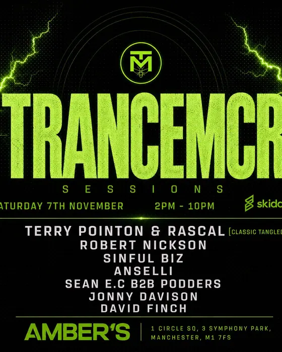 Affiche officielle de TRANCE DAY PARTY: Robert Nickson, Tangled Legends + more (Amber's, Manchester, Royaume-Uni, 7 novembre 2026)