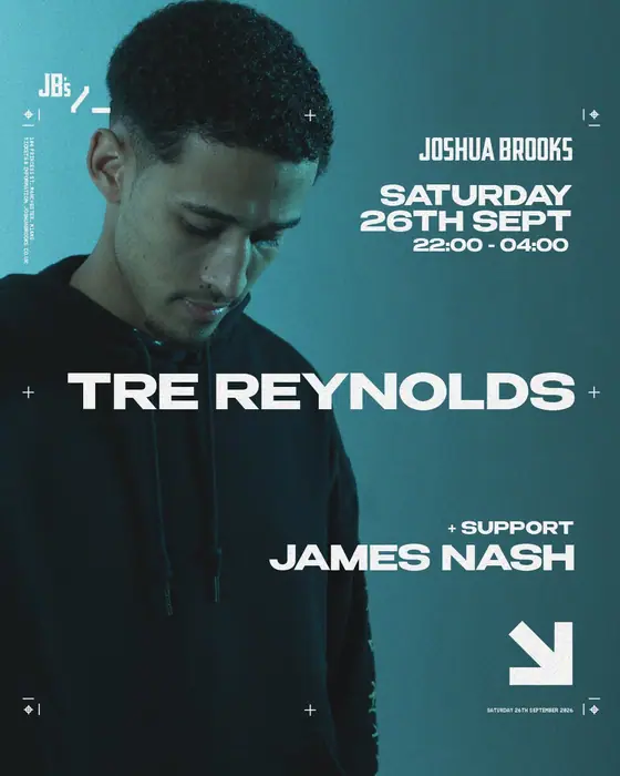 Affiche officielle de Tre Reynolds (Joshua Brooks, Manchester, Royaume-Uni, 26 septembre 2026)