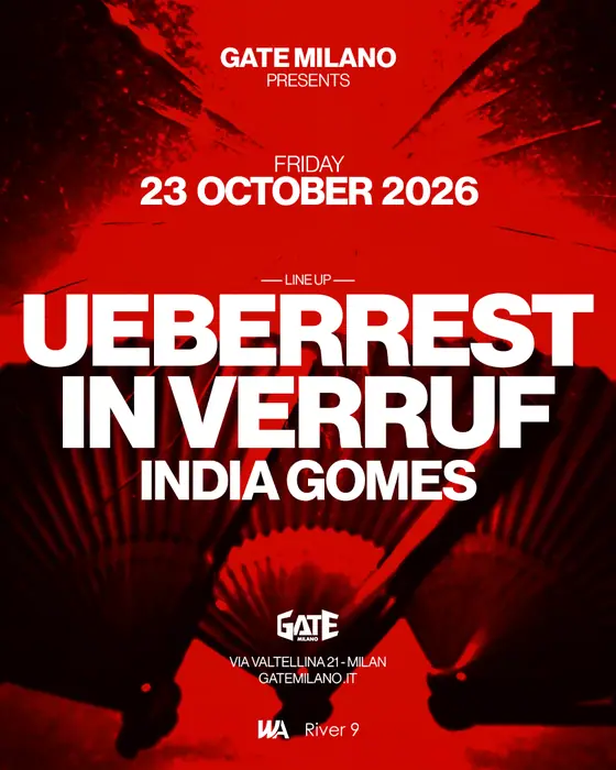 Affiche officielle de Ueberrest & In Verruf · Gate Milano (Gate Milano, Milan, Italie, 23 octobre 2026)