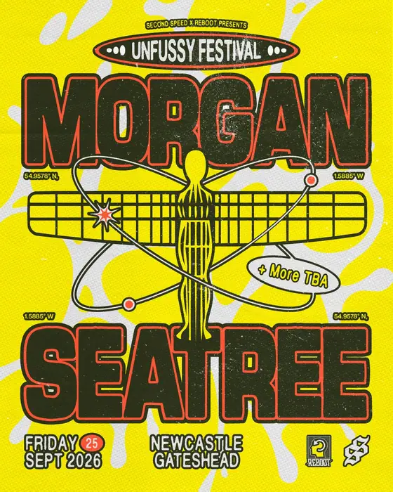 Affiche officielle de Unfussy Festival: Morgan Seatree (Gateshead International Stadium, Gateshead, Royaume-Uni, 25 septembre 2026)