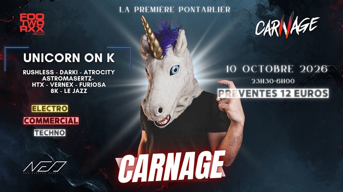 Affiche officielle de Unicorn On K + Vernex & More (La Première - Pontarlier, Pontarlier, France, 10 octobre 2026)