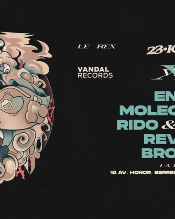 Affiche officielle de Vandal x Flexout au Rex de Toulouse (Le Rex de Toulouse, Toulouse, France, 23 octobre 2026)