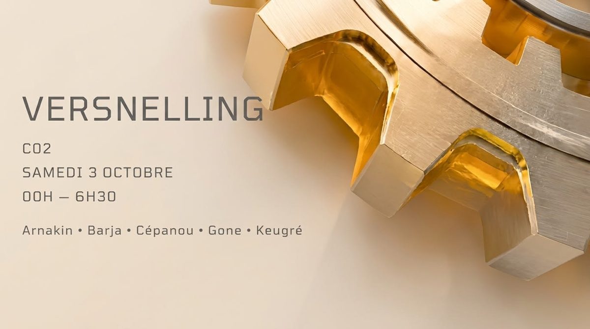 Official poster for Versnelling | Co2 (CO2 Club Origin, Nantes, France, 3 October 2026)