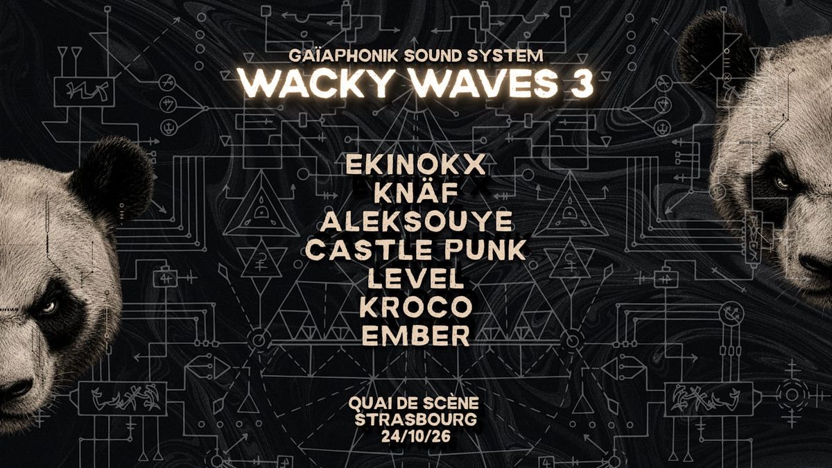 Official poster for Wacky Waves #3 - Ekinokx & Knäf & More (Théâtre Quai de Scène, Strasbourg, France, 24 October 2026)