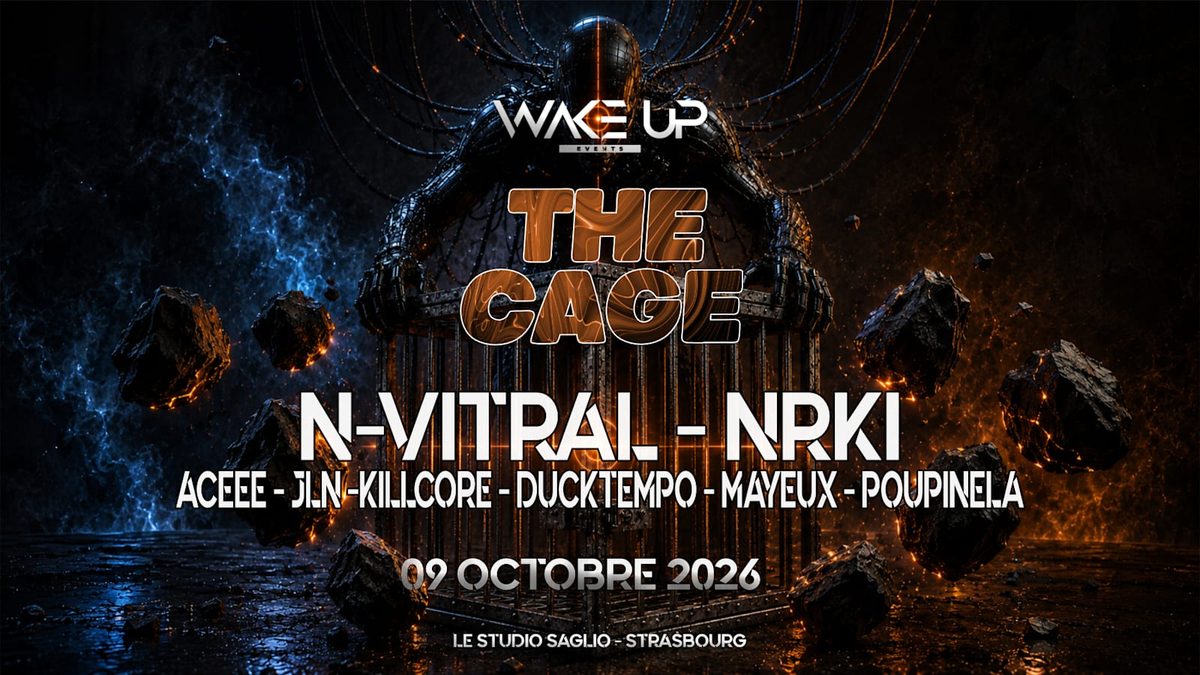 Affiche officielle de Wake Up W: N-Vitral, Nrki, Poupinela, +++ (Studio Saglio, Strasbourg, France, 9 octobre 2026)