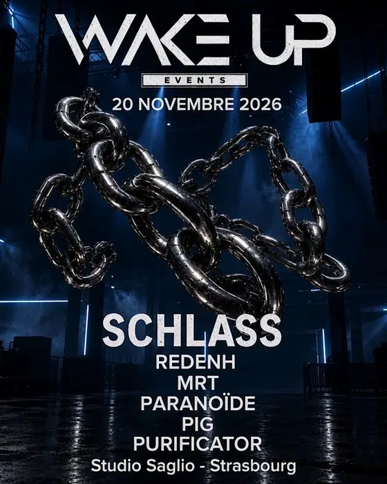 Affiche officielle de Wake Up W: Schlass +++ (Studio Saglio, Strasbourg, France, 20 novembre 2026)