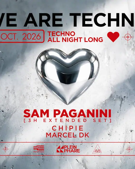 Official poster for We Are Techno XXL à Interference (Interference, Balma, France, 9 October 2026)
